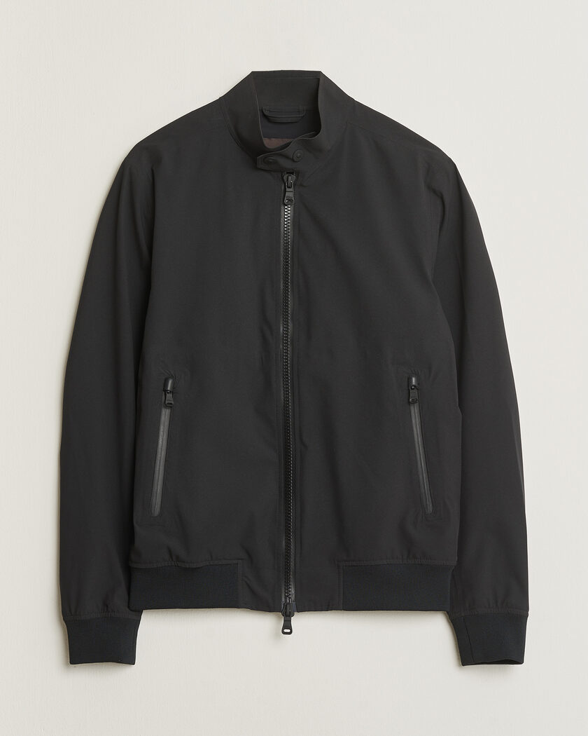 Pre-owned Oscar Jacobson Hamlin Harrington Jacket Black 46 – Zwart