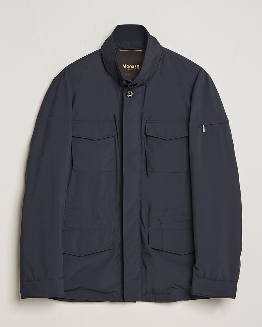 Pre-owned MooRER Waterproof Nylon Field Jacket Navy 50 – Blauw