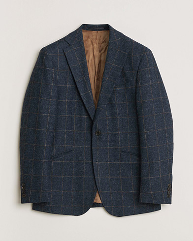 Pre-owned Walker Slater Edward Tweed Cheked Blazer Navy UK40 - EU50 – Bleu