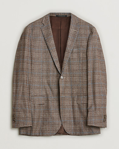 Pre-owned Corneliani Check Wool Blazer Brown 52 – Bruin