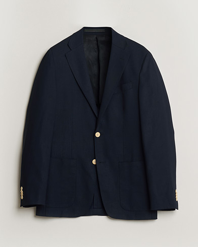 Pre-owned Corneliani Wool Hopsack Blazer Navy 48 – Bleu