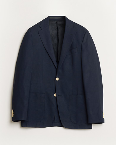 Pre-owned Corneliani Wool Hopsack Blazer Navy 48 – Blauw