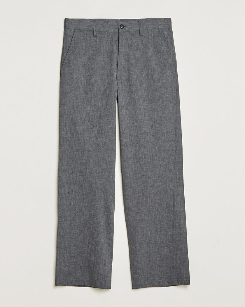 Pre-owned Sunflower Wide Twist Wool Trousers Grey Melange 48 – Grijs
