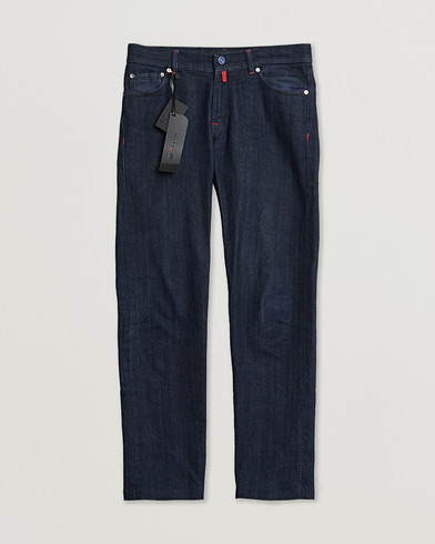 Pre-owned Kiton Slim Fit Stretch Jeans Dark Blue Wash W32 – Blauw