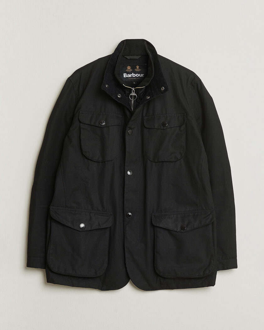 Pre-owned Barbour Lifestyle Ogston Waxed Jacket Black L – Noir