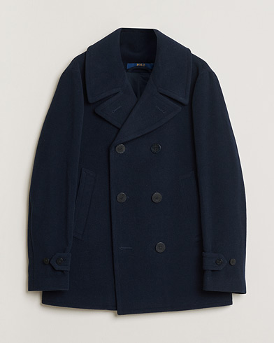 Pre-owned Polo Ralph Lauren Wool Peacoat Navy M – Blauw