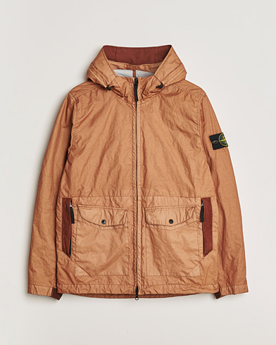 Pre-owned Stone Island Membrana Hooded Jacket Rust M – Orange