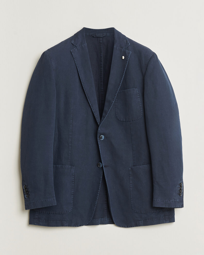 Pre-owned L.B.M. 1911 Jack Regular Fit Cotton & Linen Blazer Navy 52 – Bleu