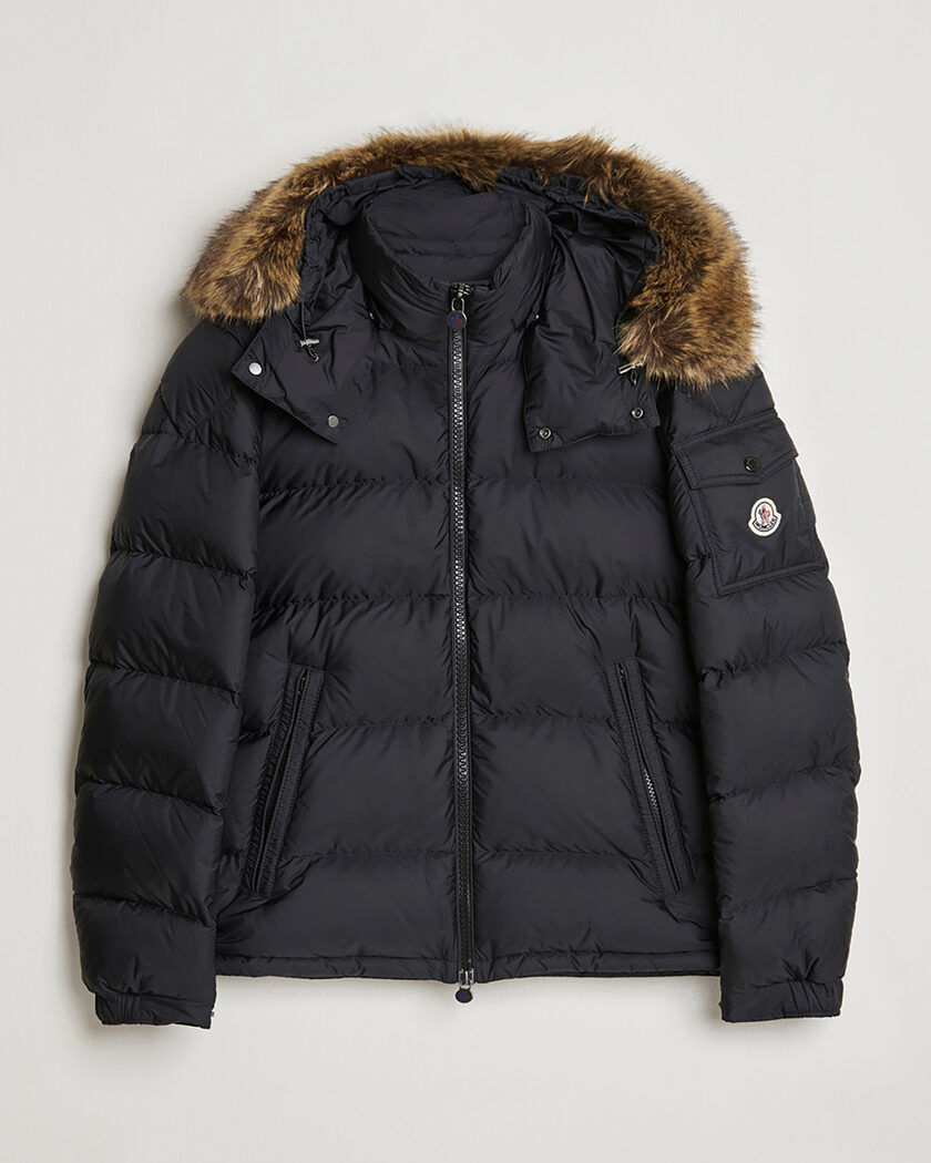 Pre-owned Moncler Maya Faux Fur Jacket Black 2 - M – Noir