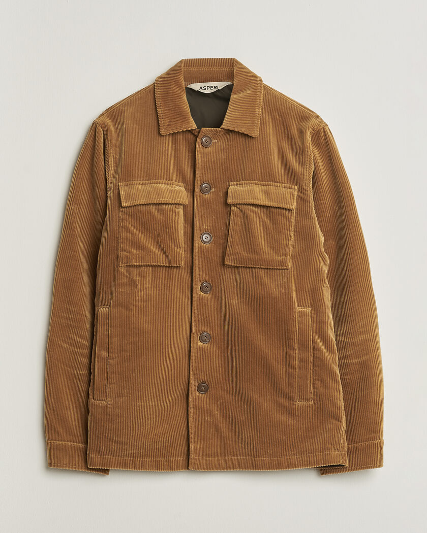Aspesi Corduroy Cotton Shirt Jacket Tan L – Bruin