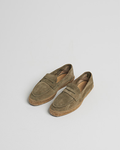 Pre-owned Castañer Nacho Casual Suede Loafers Verde Bosque – Groen
