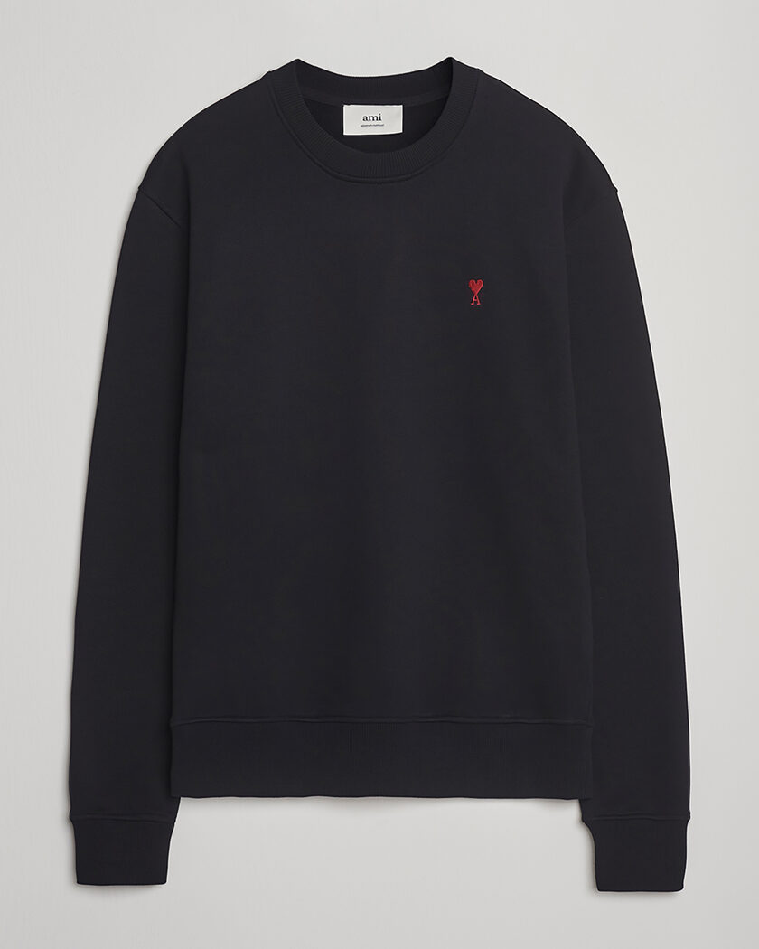 Pre-owned AMI Heart Logo Sweatshirt Black M – Noir