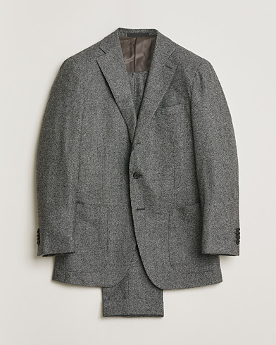 Pre-owned Caruso Houndstooth Wool Suit Grey 50 – Grijs