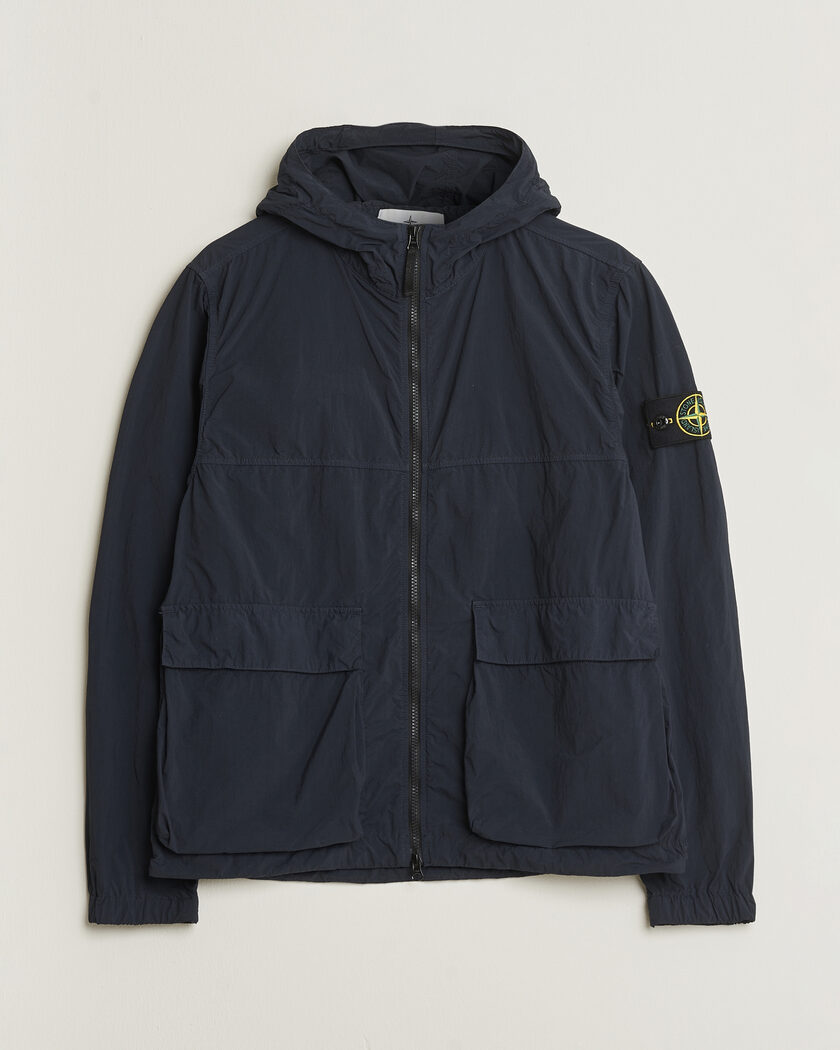Pre-owned Stone Island Nylon Smerigliato-TC Short Parka Navy M – Bleu