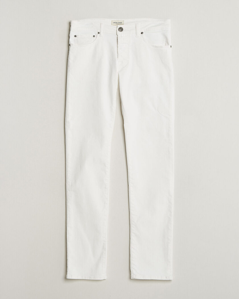 Pre-owned Jacob Cohën Bard Slim Fit Bull Stretch Jeans White W30 – Blanc