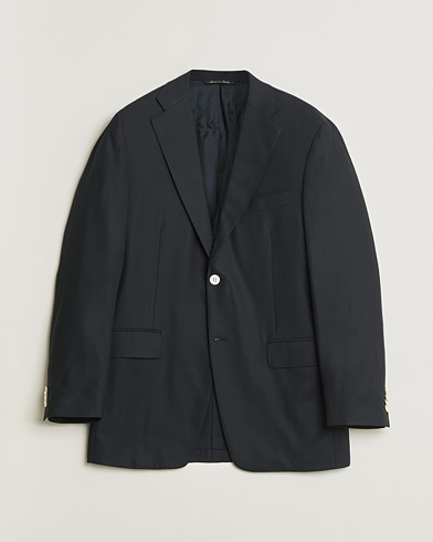  Canali Hopsack Wool Blazer Navy 50 – Bleu