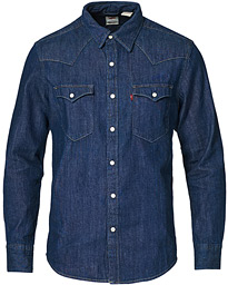 Levi's Barstow Western Standard Shirt Rinse Marbled – Bleu