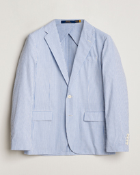  Seersucker Sportcoat Bright Blue/White