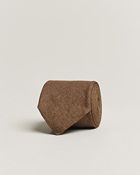  Hopsack Linen 8cm Tie Brown