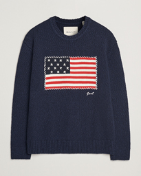  Knitted Flag Sweater Evening Blue