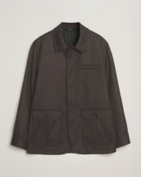  Herringbone Hunting Jacket Dark Brown
