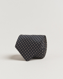  Silk Flower 8cm Tie Navy