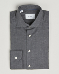  Slim Fit Wrinkle Free Flannel Shirt Dark Grey
