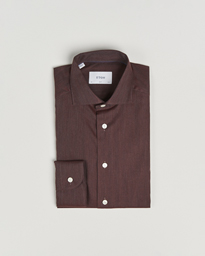  Slim Fit Wrinkle Free Flannel Shirt Dark Red