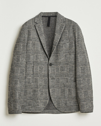  Two Button Loro Piana Checked Wool Blazer Black/White