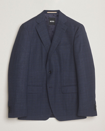  Hutson Wool Checked Blazer Open Blue