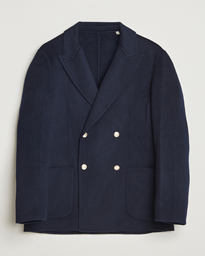  Wool Double Breasted Club Blazer Evening Blue