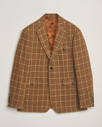  Checked Tweed Blazer Peanut Butter