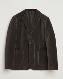  Soft Velvet Blazer Dark Brown