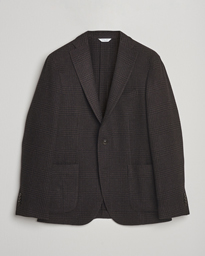  K Jacket Cashmere/Wool Check Blazer Dark Brown