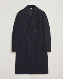  Double Breasted Wool Coat Navy