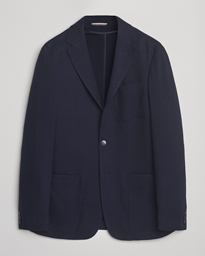  Cotton/Cashmere Jersey Blazer Navy
