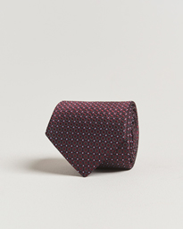  Jacquard Silk Tie Burgundy
