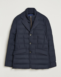  Flannel Down Blazer Navy
