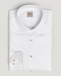  Regular Fit Cotton Twill Contrast Shirt White