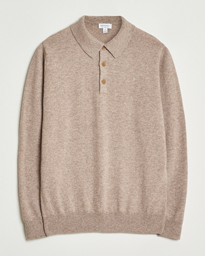  Cashmere Polo Oatmeal Melange