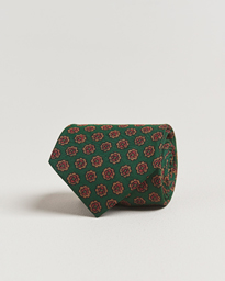  Mini Florals Wool/Silk Tie Green