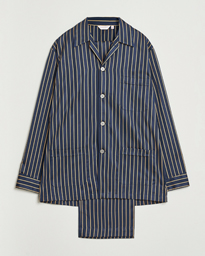  Striped Cotton Pyjama Set Navy