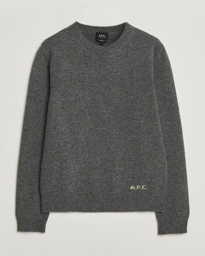 A.P.C. Edmond Wool Knitted Sweater Anthracite Melange