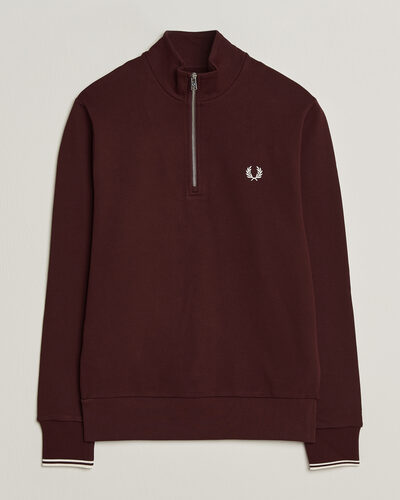 Fred Perry Half Zip Sweatshirt Oxblood