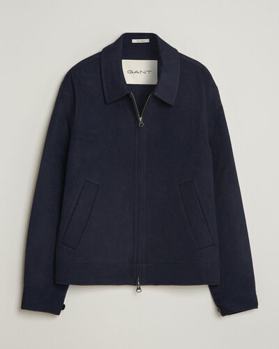 Gant Handstitched Wool/Cashmere Jacket Evening Blue
