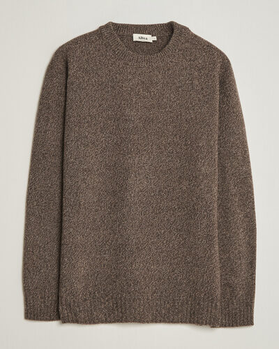Altea Wool/Cashmere Crew Neck Pullover Brown Melange