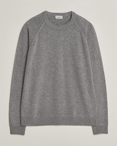 Morgano Wool/Cashmere Raglan Crew Grey