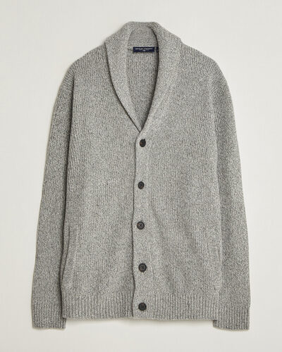 Charles Tyrwhitt Chunky Merino Shawl Neck Cardigan Grey