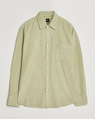 BOSS ORANGE Relegant Corduroy Shirt Open Green