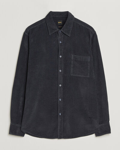 BOSS ORANGE Relegant Corduroy Shirt Dark Blue